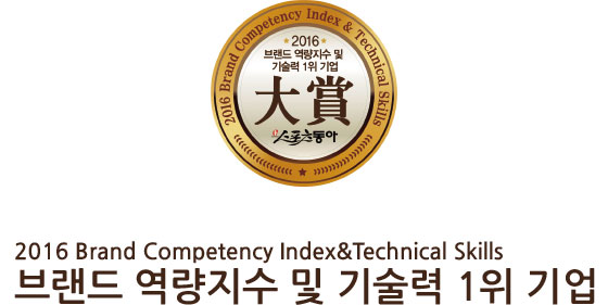 2016 brand competency index&technical skills - 브랜드 역량지수 및 기술력 1위 기업